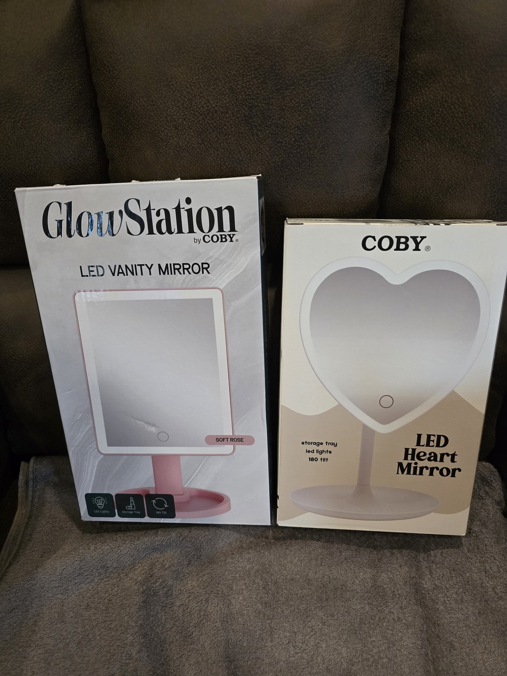 Soft Rose LED Vanity Mirror – Rectangle & Heart Options